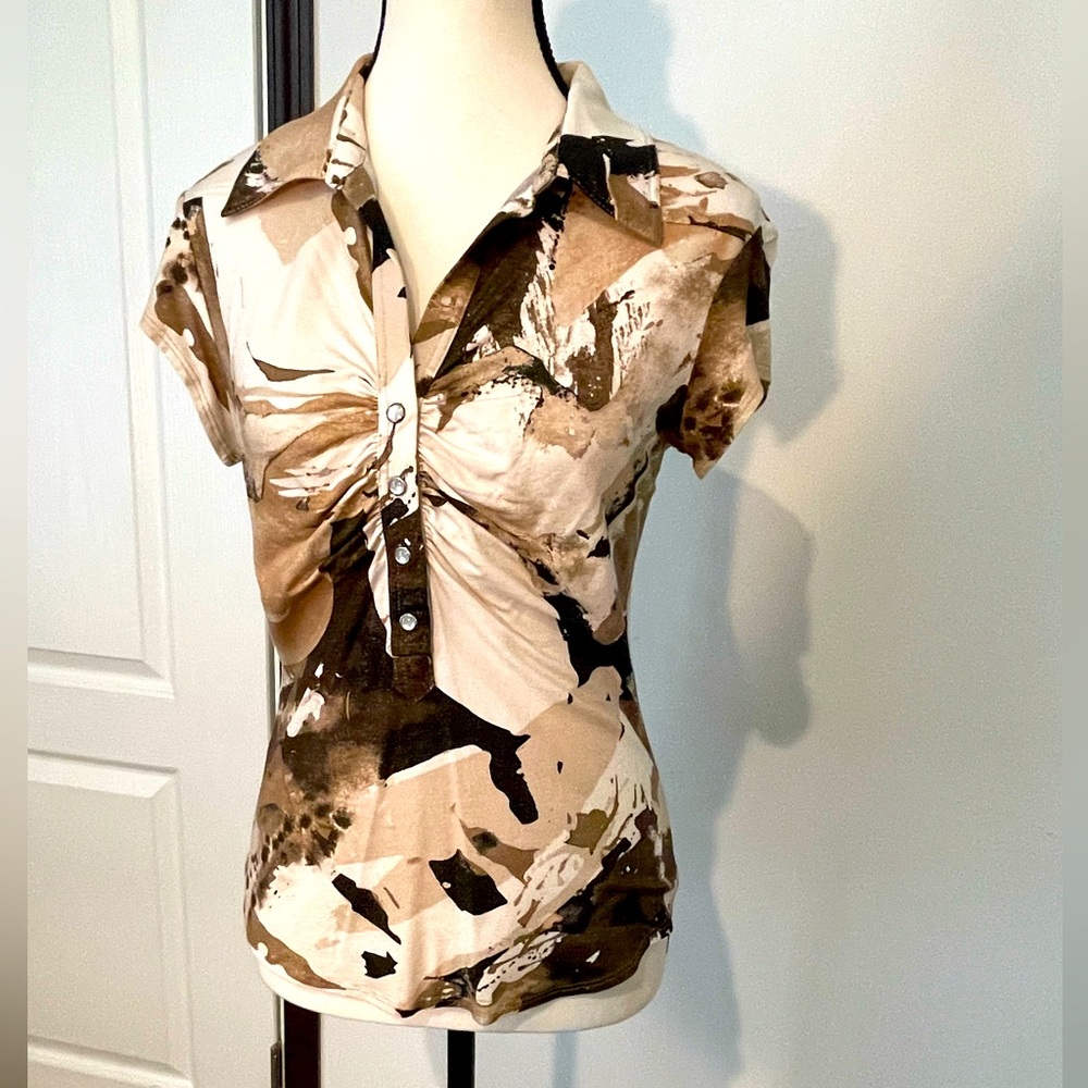 Cache Abstract Print Button-Up Women's Top
Size L